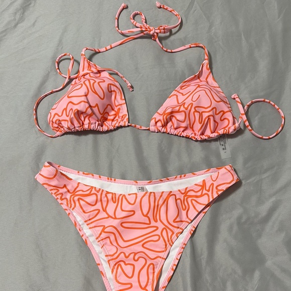 Pink and Orange Swirl Bikini - Picture 1 of 3